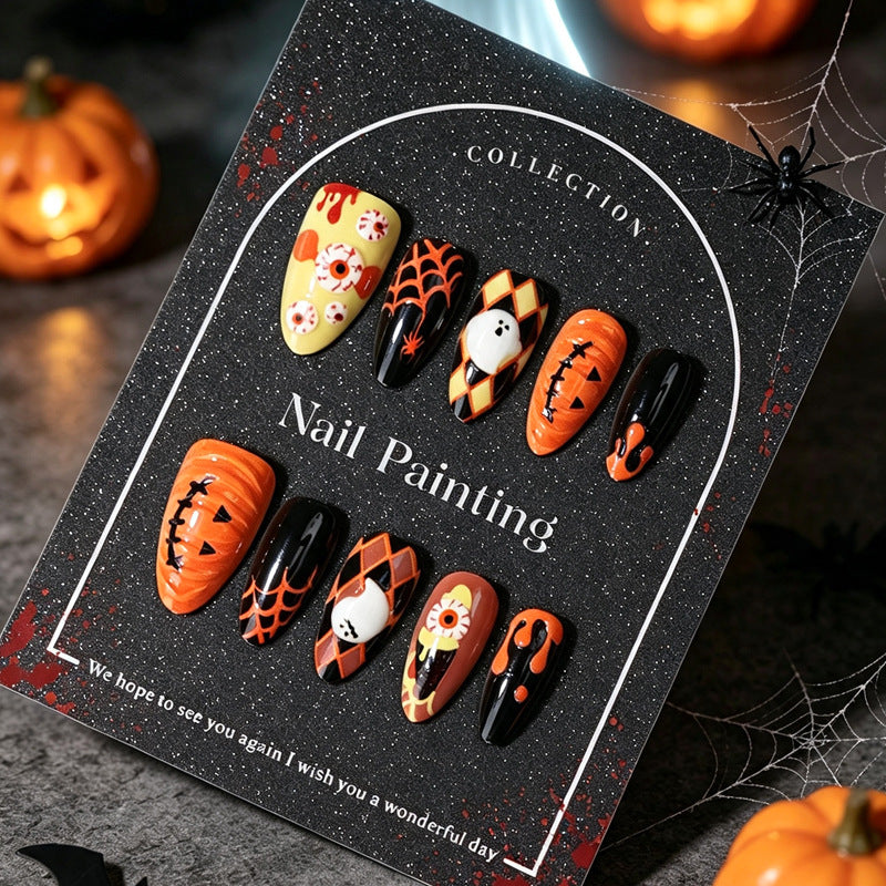 Kreative Halloween Press-On Nagelspitzen Karnz