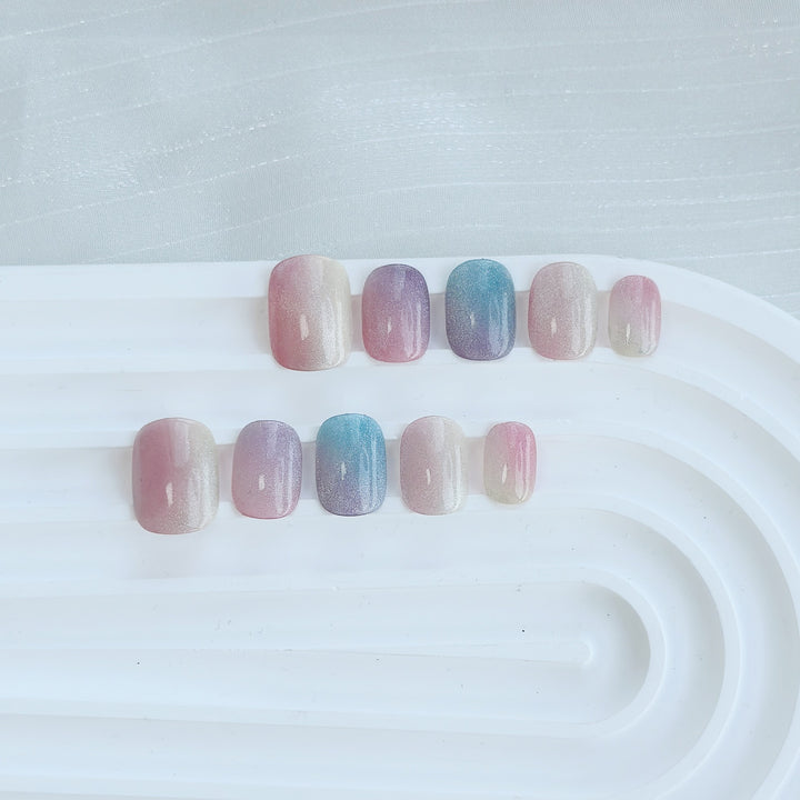Herz dekoriertes Press-On Nagelset