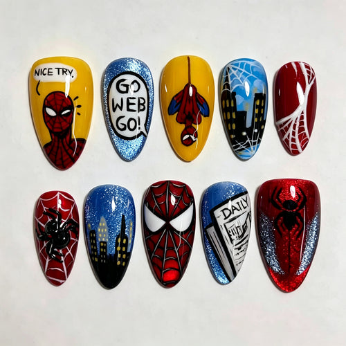 Spider-Man Themen Press-On Nagelkunst Set