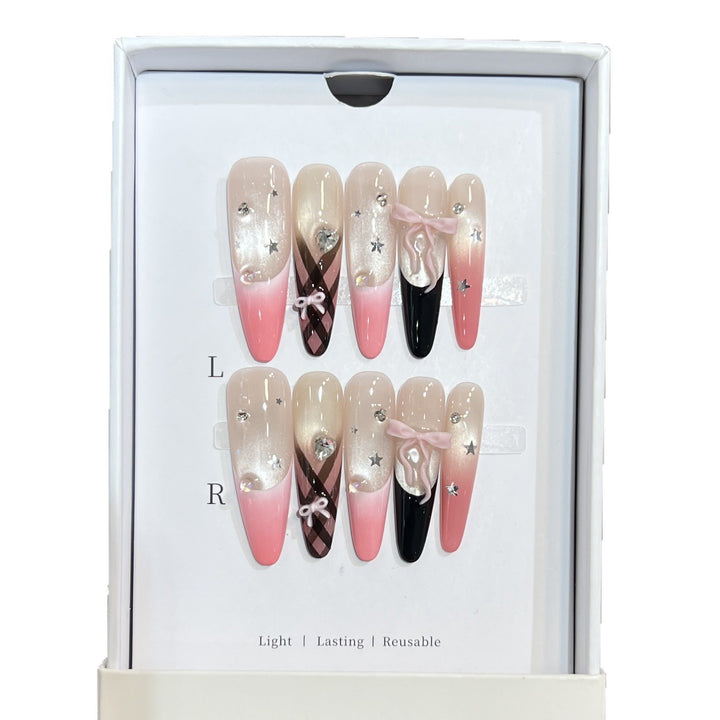 Premium Dekorative Stiletto Drucknagelset Karnz
