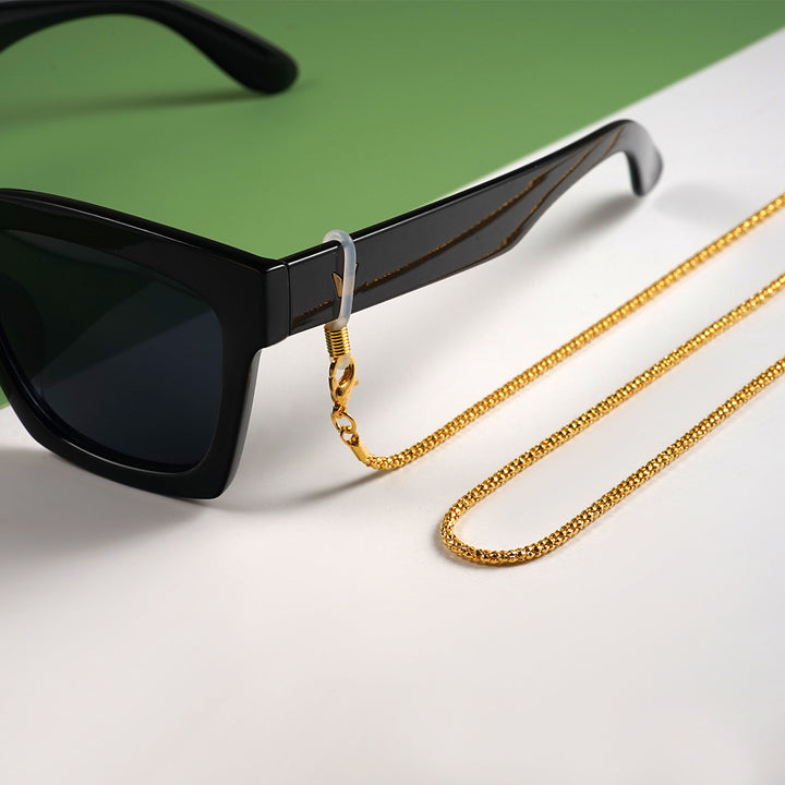 Elegante Goldene Metall Brille Kette Karnz