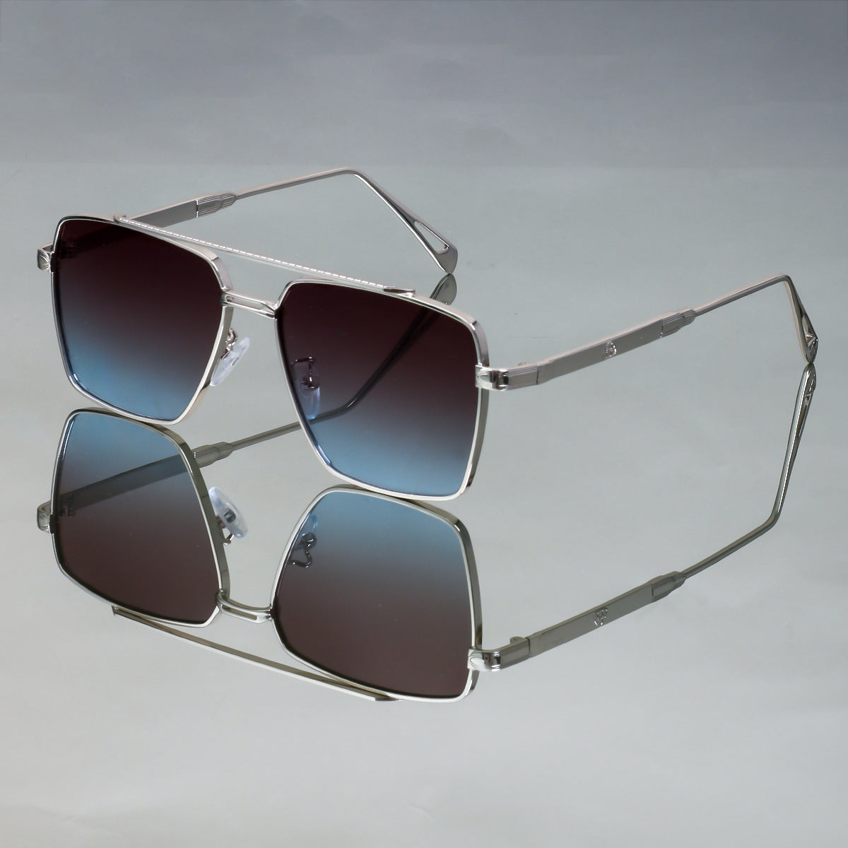 Damen oversized Sonnenbrille mit elegantem Metallrahmen Karnz