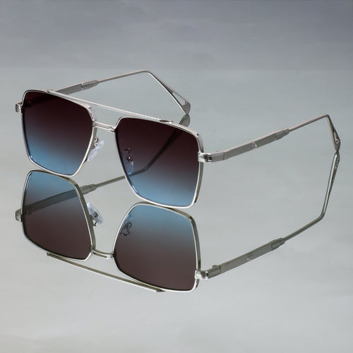 Damen oversized Sonnenbrille mit elegantem Metallrahmen Karnz