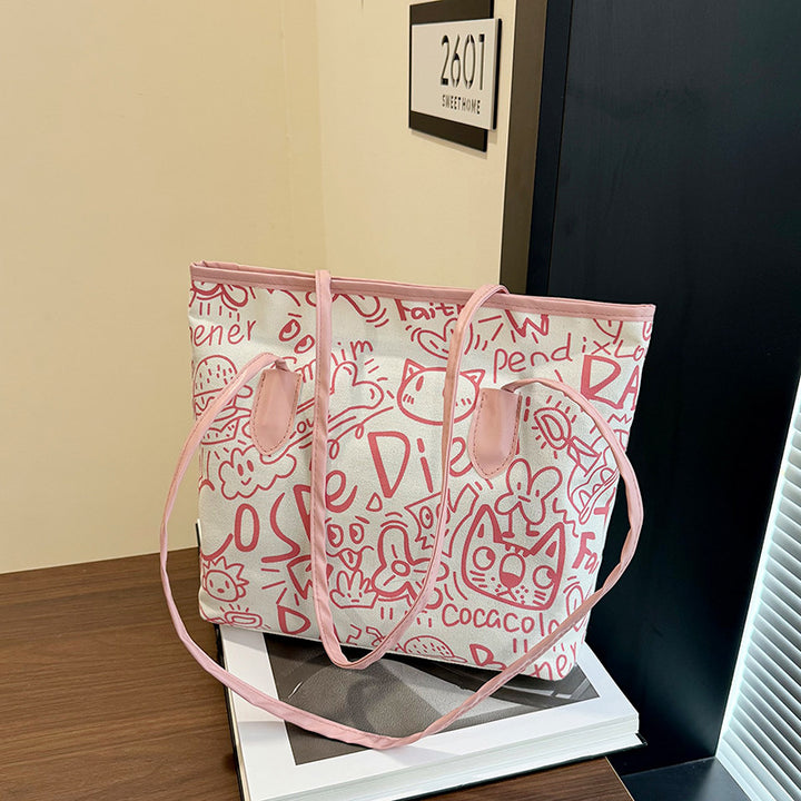 WoArtistic Grafikdruck Schulter Tote Bag Karnz