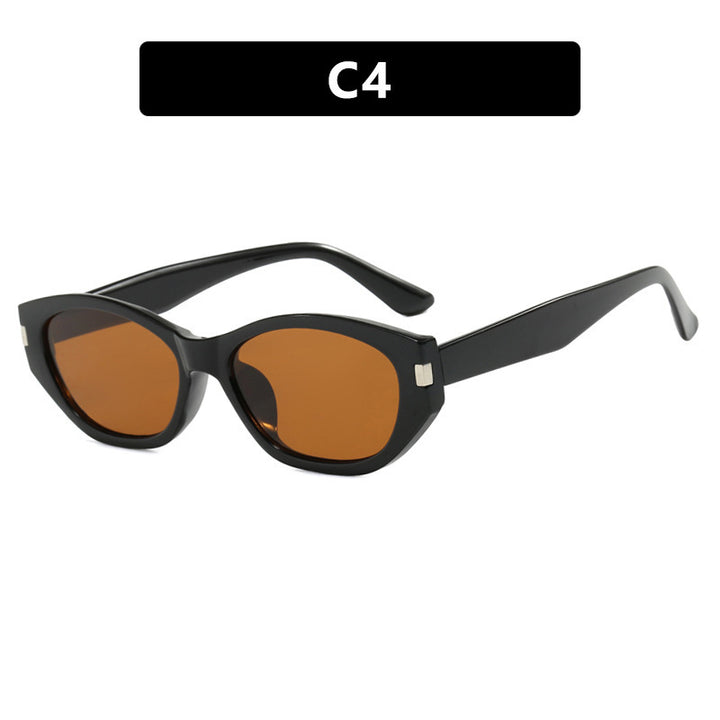 Damen modische Cat-Eye Sonnenbrille mit elegantem, transparentem Rahmen Karnz