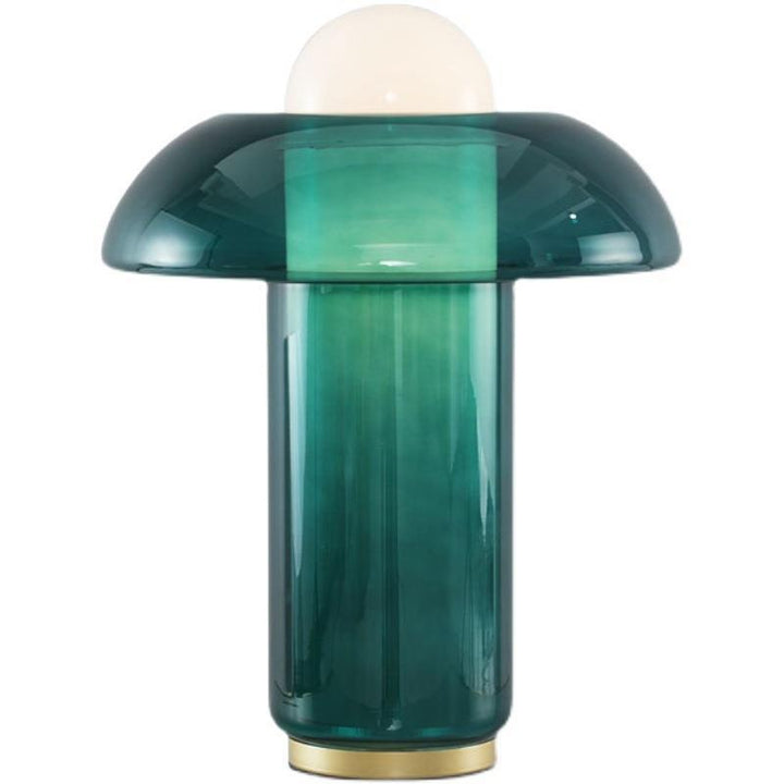Moderne Tischleuchte mit elegantem Glasschirm