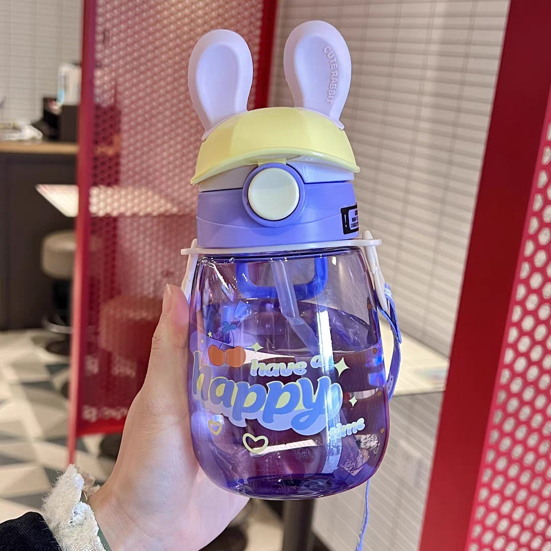 Damen Stilvolle Wasserflasche mit Bunny-Deckel Karnz