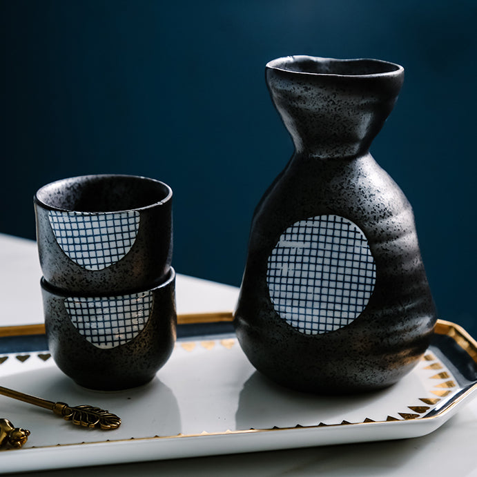 Japanische Sakura Handgefertigte Keramische Sake-Sets | Karnz