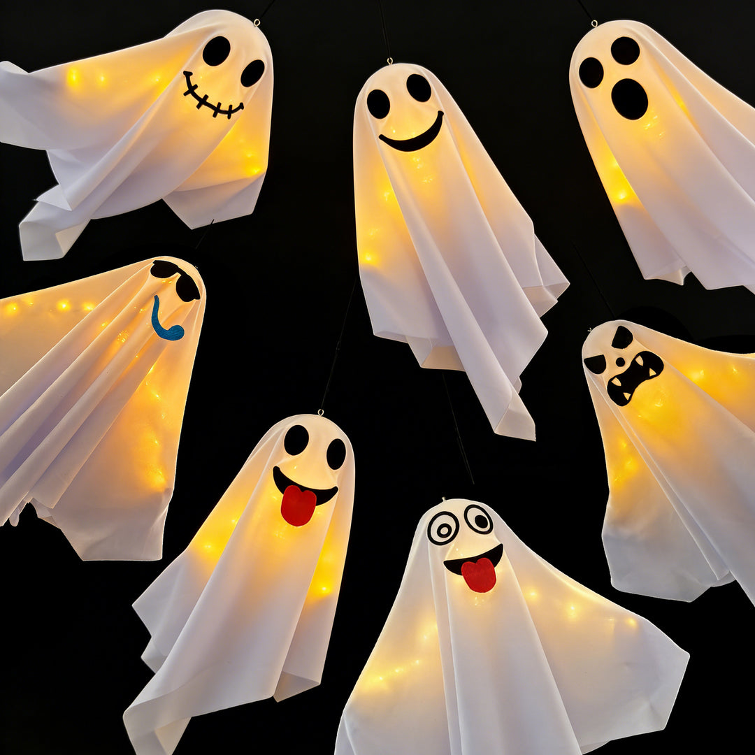 Dekorative Halloween Geistfigur mit LED-Beleuchtung