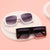 Damen oversized Sonnenbrille mit stylishem, schmalem Rahmen Karnz