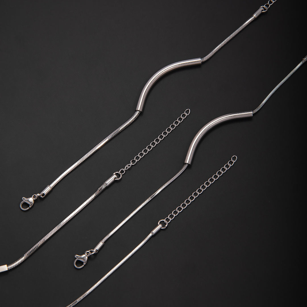 Elegante Minimalistische Silberkette Armband Karnz