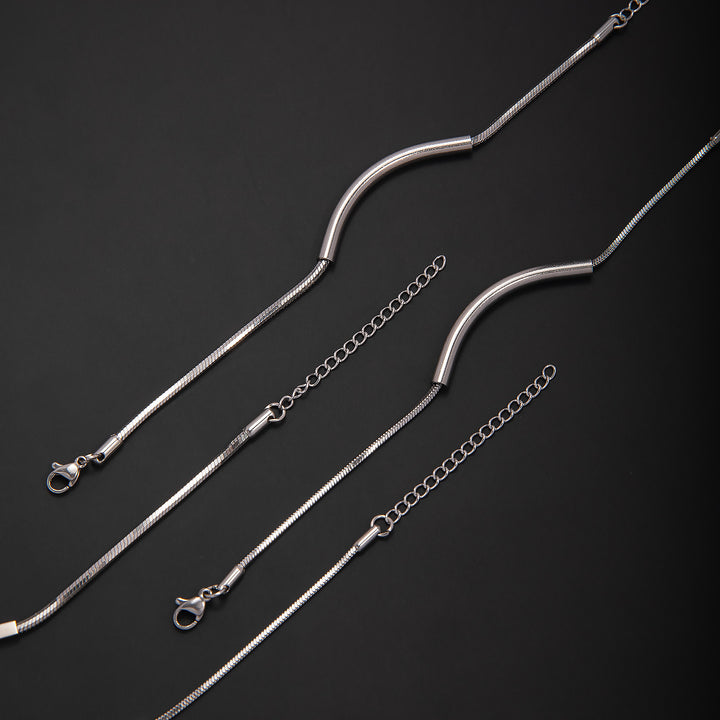 Elegante Minimalistische Silberkette Armband Karnz