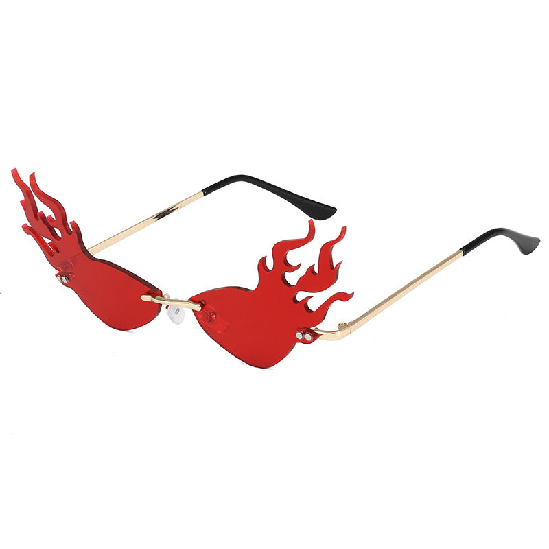Damen modische Sonnenbrille mit flammenförmigem Design Karnz
