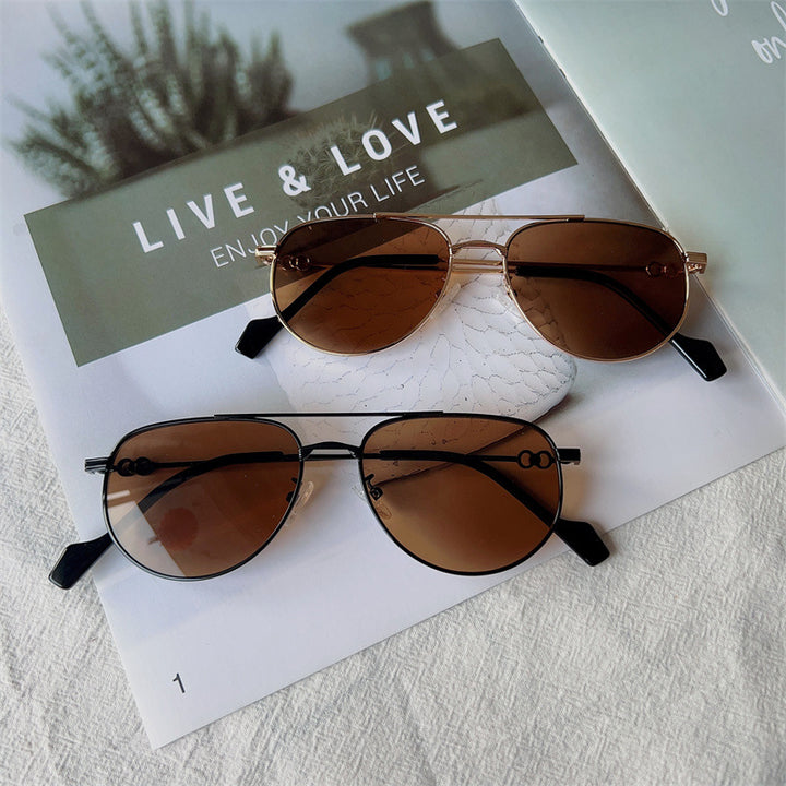 Vintage-inspirierte Pilotensonnenbrille Karnz