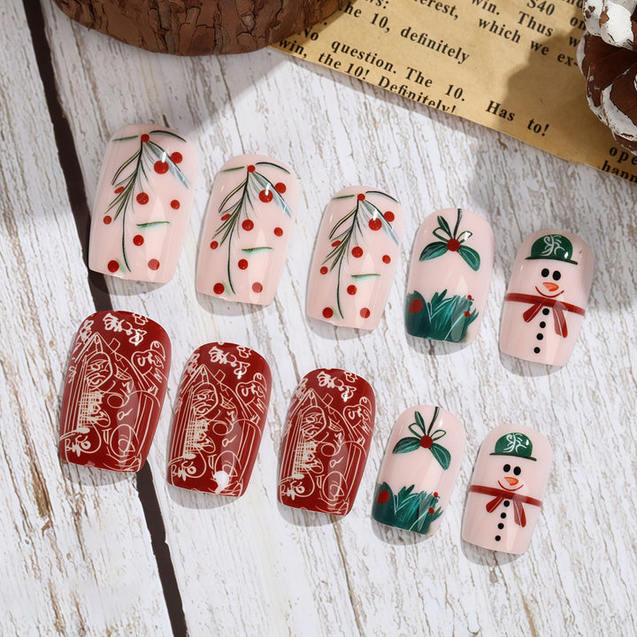 Kreatives Weihnachts-Nageldesign Set Karnz