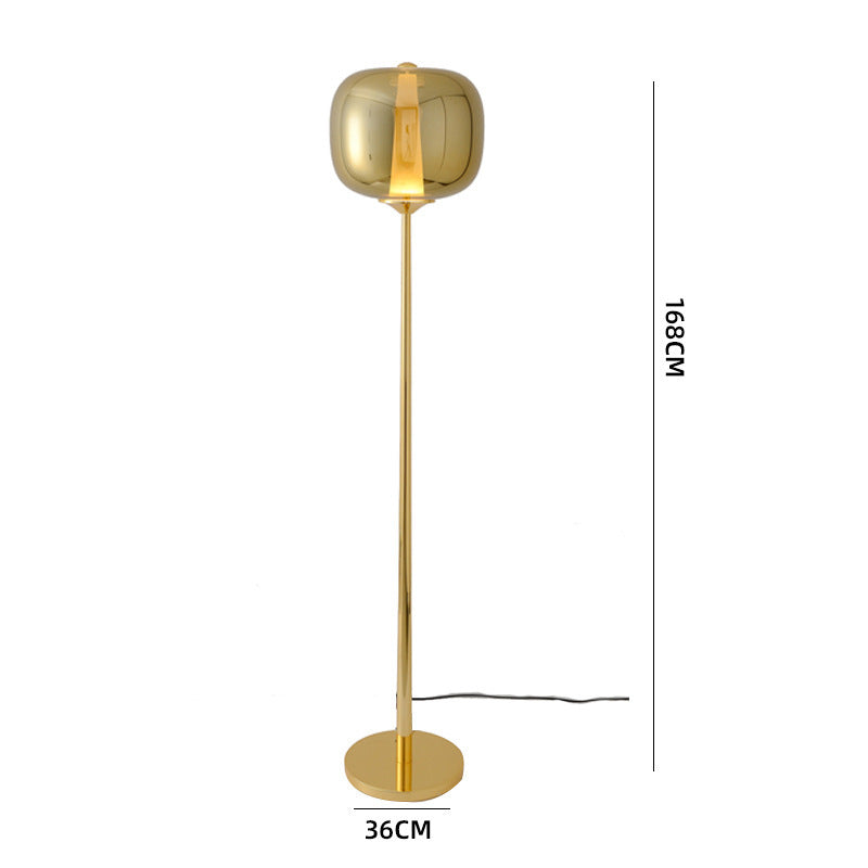 Moderne Minimalistische Stehlampe mit Transparentem Sockel