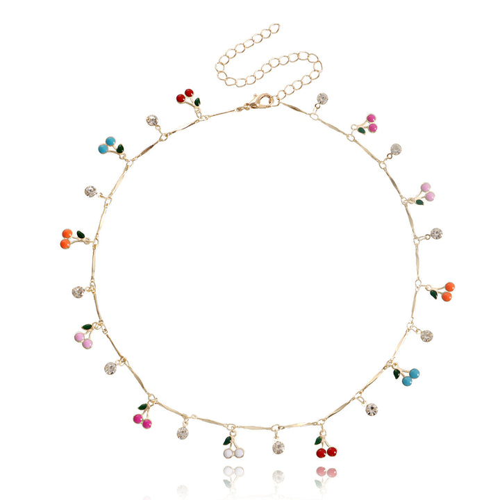 Floral Charm Anhänger Halskette Karnz