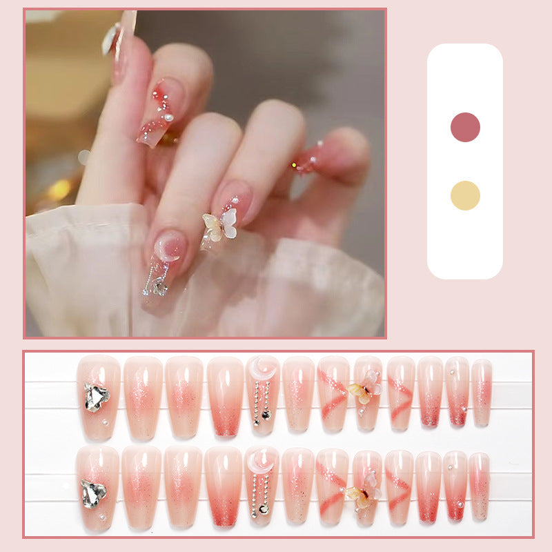 Kunstvolle Nagelverlängerungen mit Blumendesign Karnz