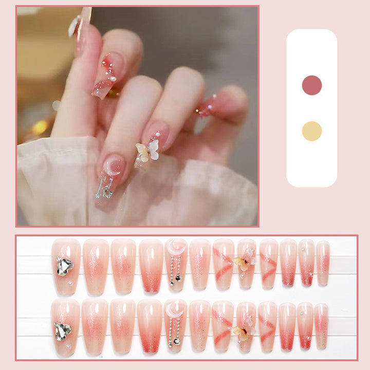 Kunstvolle Nagelverlängerungen mit Blumendesign Karnz