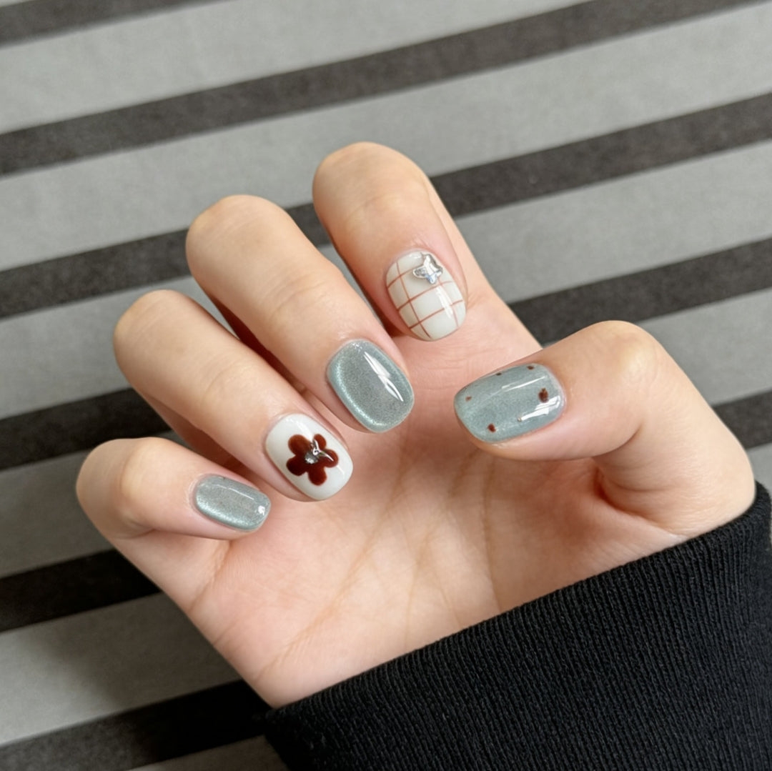 Künstlerisches Press-On Nail Art Set  1791773135