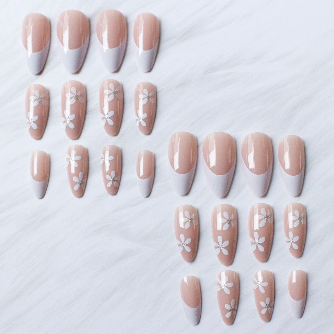 Elegantes florales Tipp Acryl-Nagelkunst-Kit
