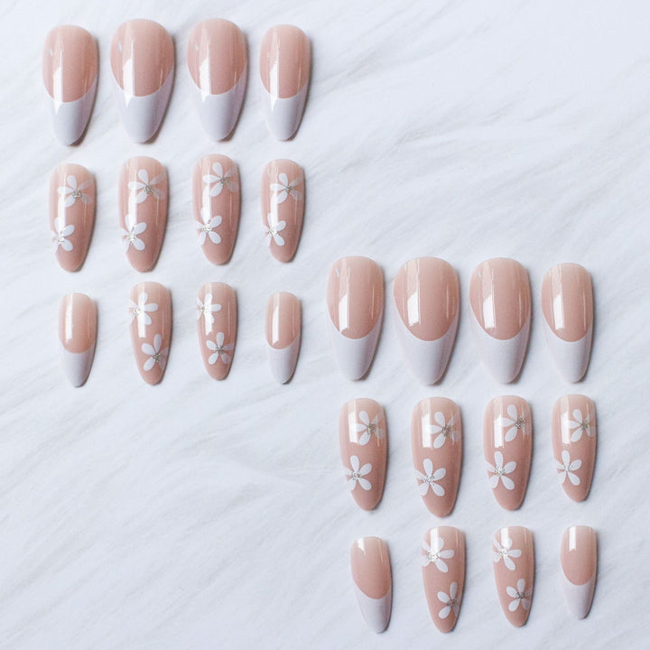 Elegantes florales Tipp Acryl-Nagelkunst-Kit