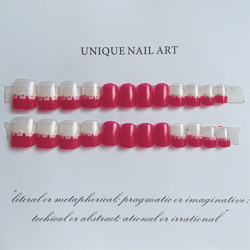 Floral Accent Press-On Nagelset