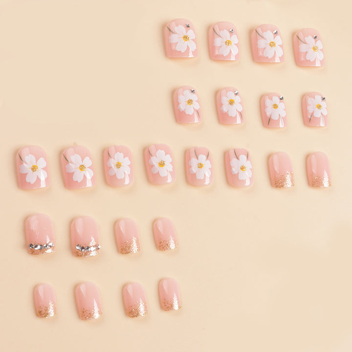 Blumenmuster Press-On Nagelkunst Tipps Karnz