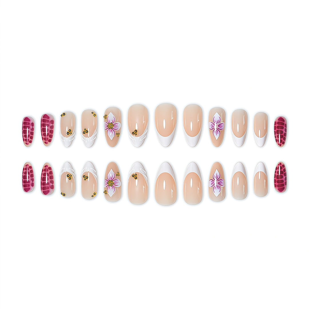Floral Akzent Nagelkunst Verlängerungen Karnz