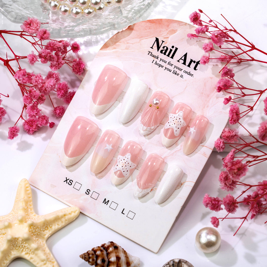 Premium Dekorative Press-On Nagelkunst Set