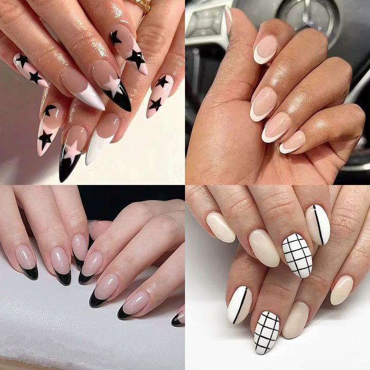 Kreative Sternmuster Nagelkunst Karnz