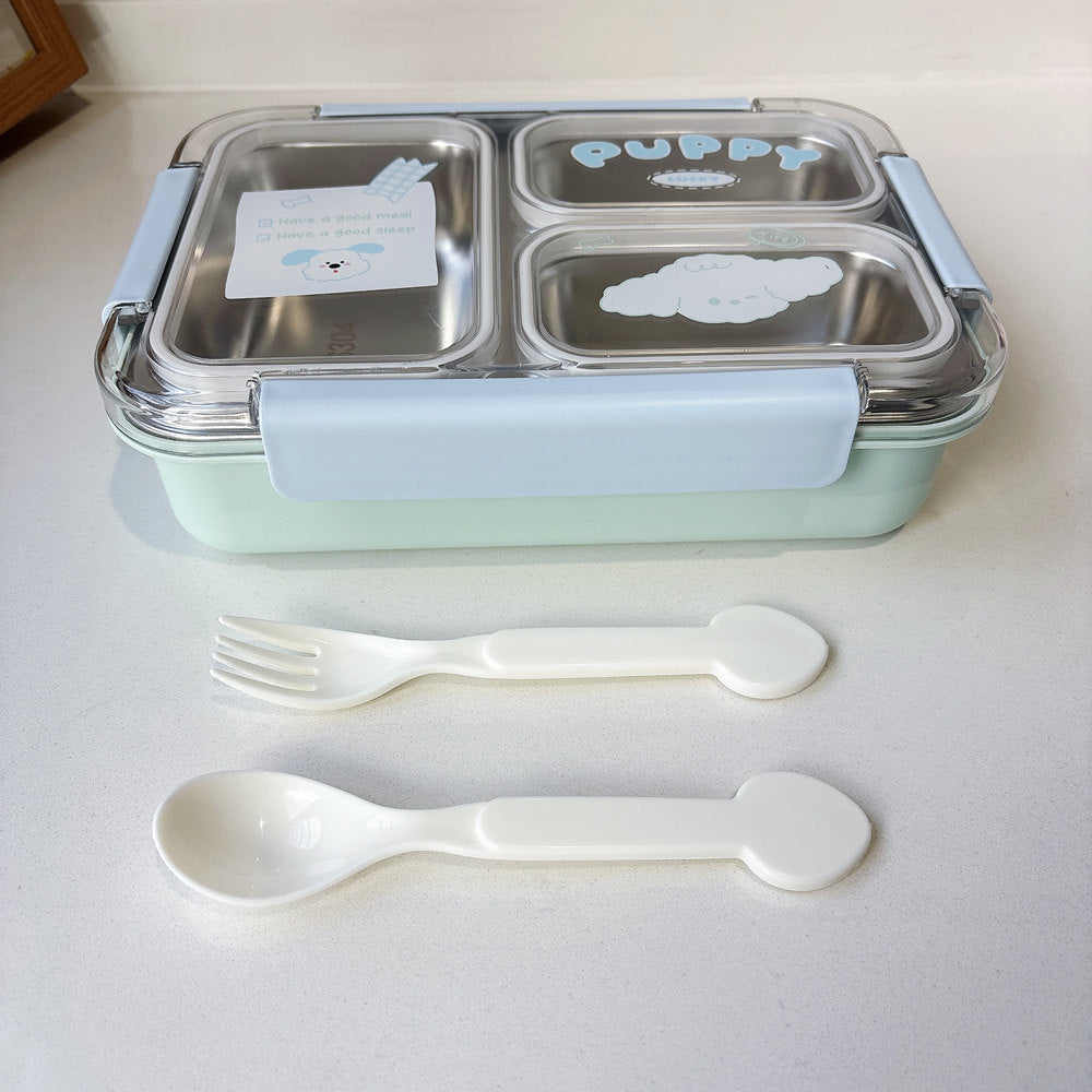 Mehrfach-Compartment Lunchbox mit Besteck