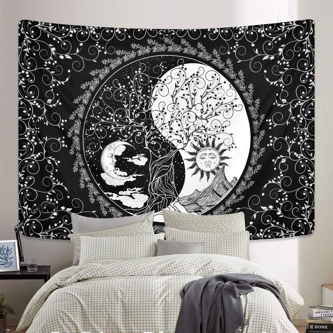 Himmlischer Sonnen- und Mond-Wandteppich