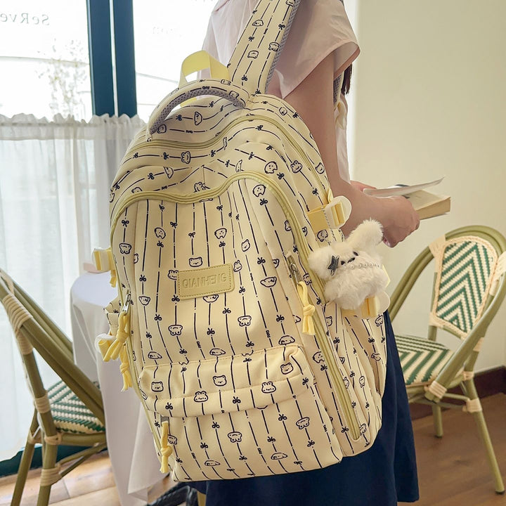 Stylischer Grafikdruck-Schulrucksack