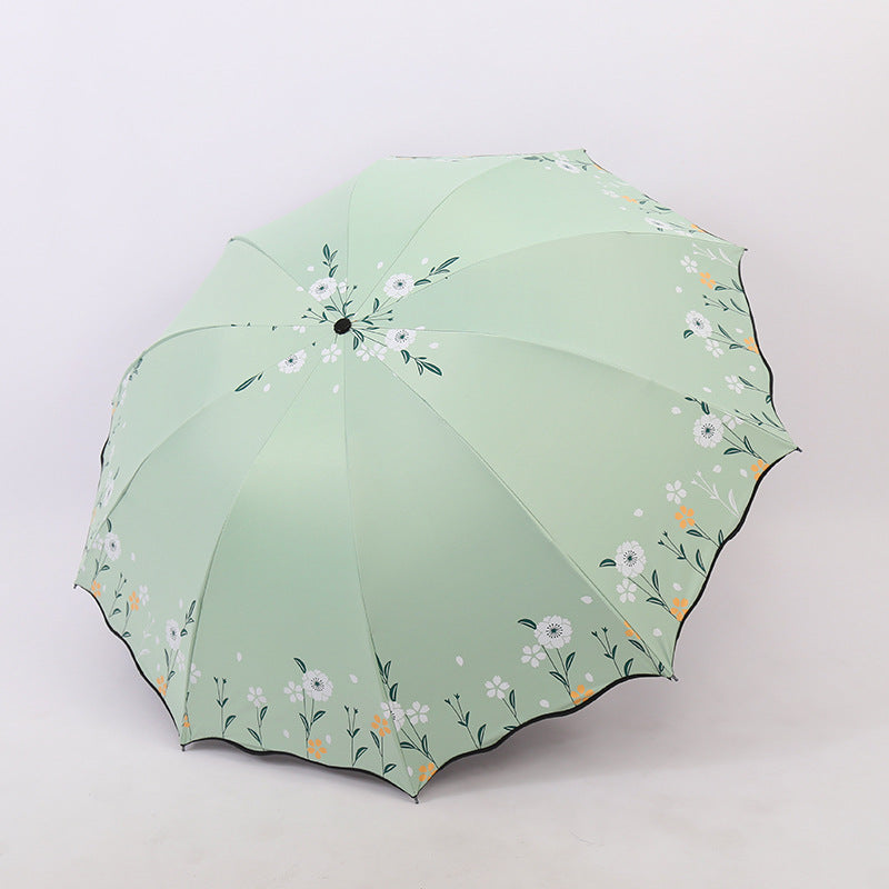 Damen blumenverzierter Regenschirm Karnz
