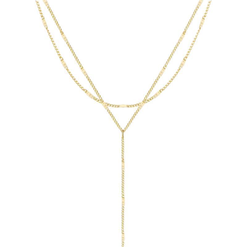 Elegante geschichtete Y-Ketten-Halskette Karnz