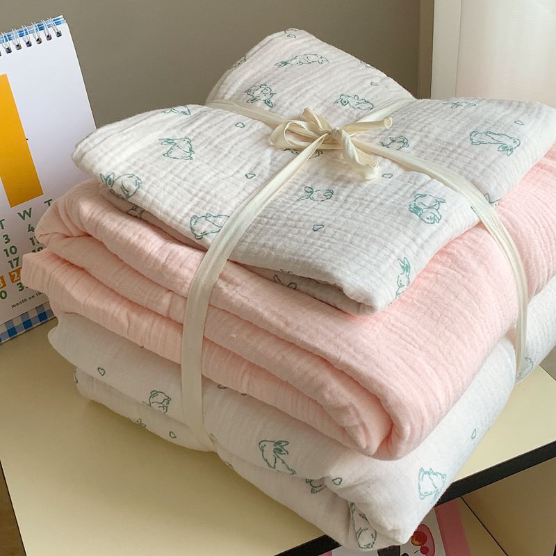 Mull-Baumwolle Baby-Wickeldecke Set mit Panda-Print und atmungsaktiver Gaze-Schicht