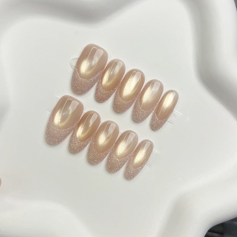 Elegante Glänzende Press-On Nagelspitzen