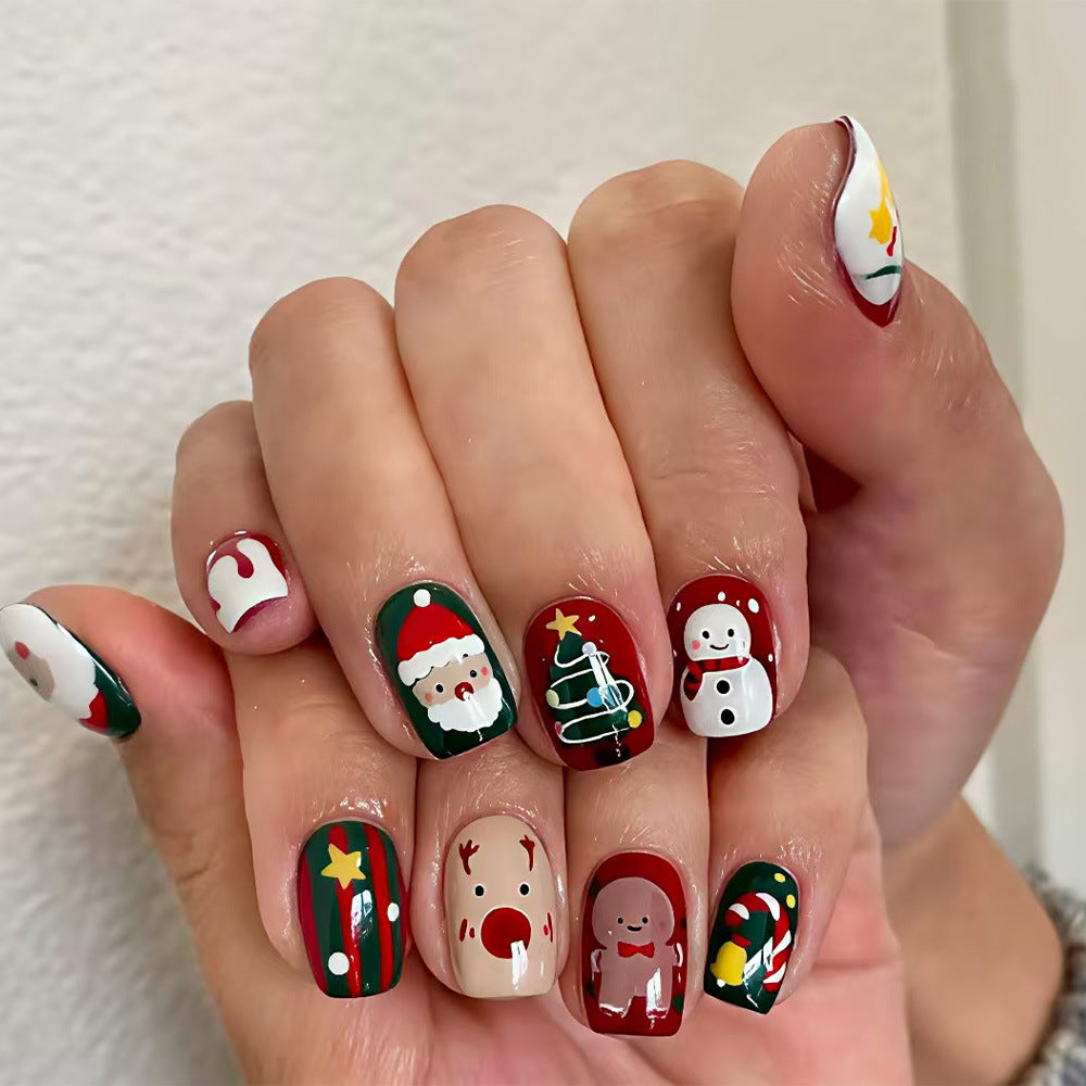 Festliche Feiertags-Themen Press-On Nail Art Karnz