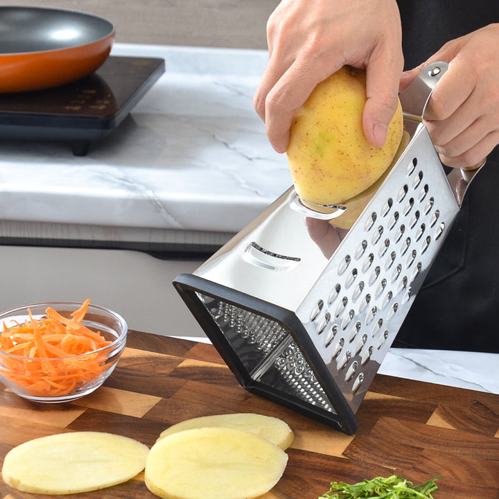 Ergonomische Edelstahl-Käse- und Gemüsereibe Karnz