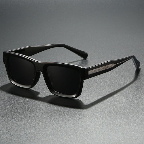 Damen Sonnenbrille im urbanen, kantigen Design mit metallischen Akzenten Karnz