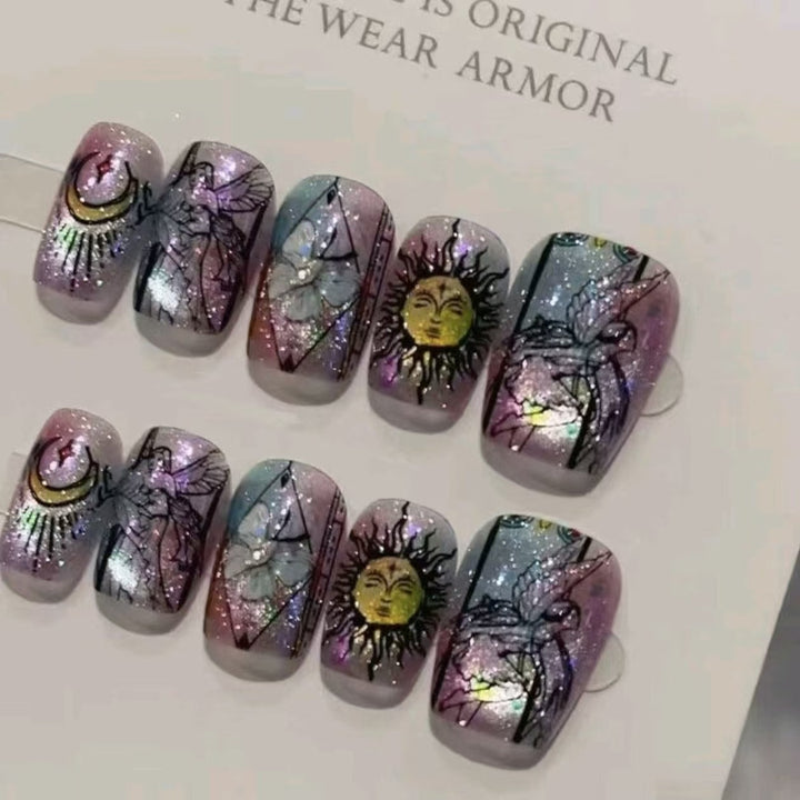 Sternen Nacht Glitzer Nagel Kunst Set Karnz
