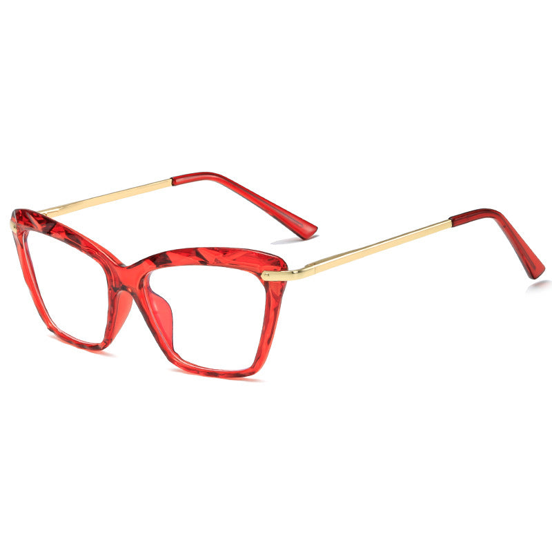 Damen modische große Brille mit elegantem Metallrahmen Karnz