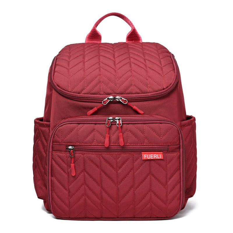 Elegante gesteppt Multi-Compartment Rucksack Karnz