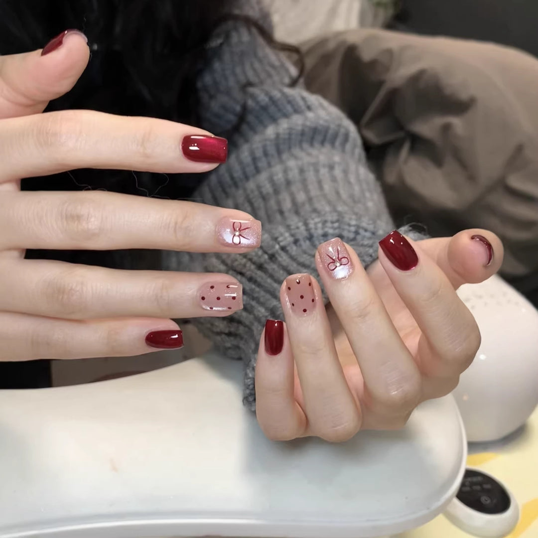 Künstlerisches Floral Press-On Nagelset Karnz 1789803421