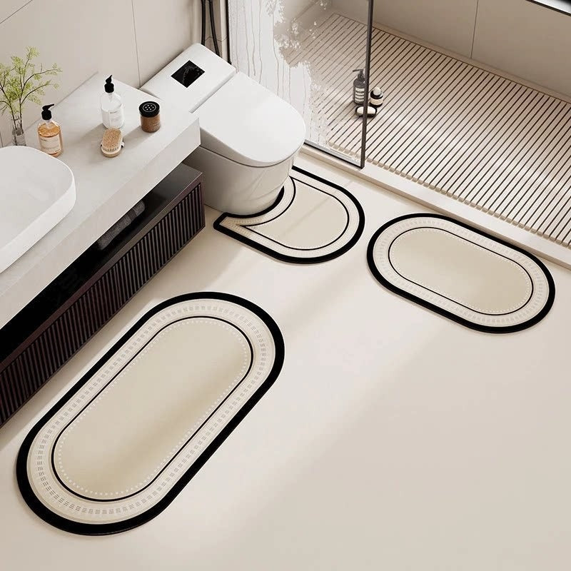 Modernes Badezimmer Rutschfeste Bereichsmatte Set Karnz