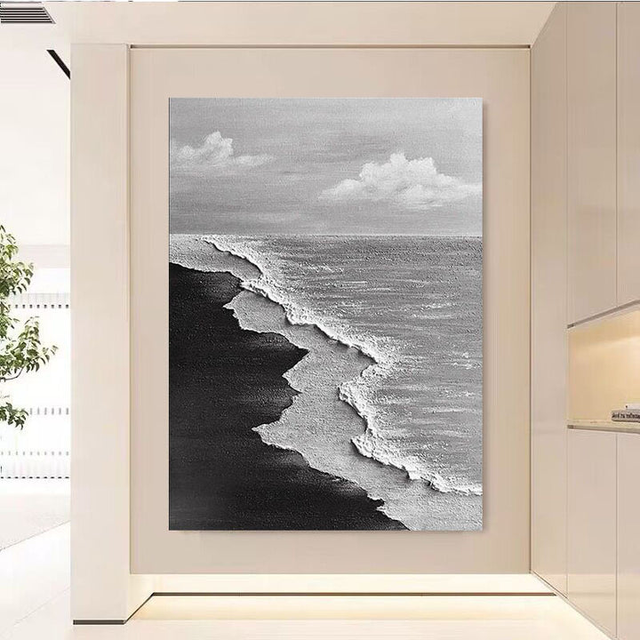 Küstenabstrakte Leinwand Wandkunst