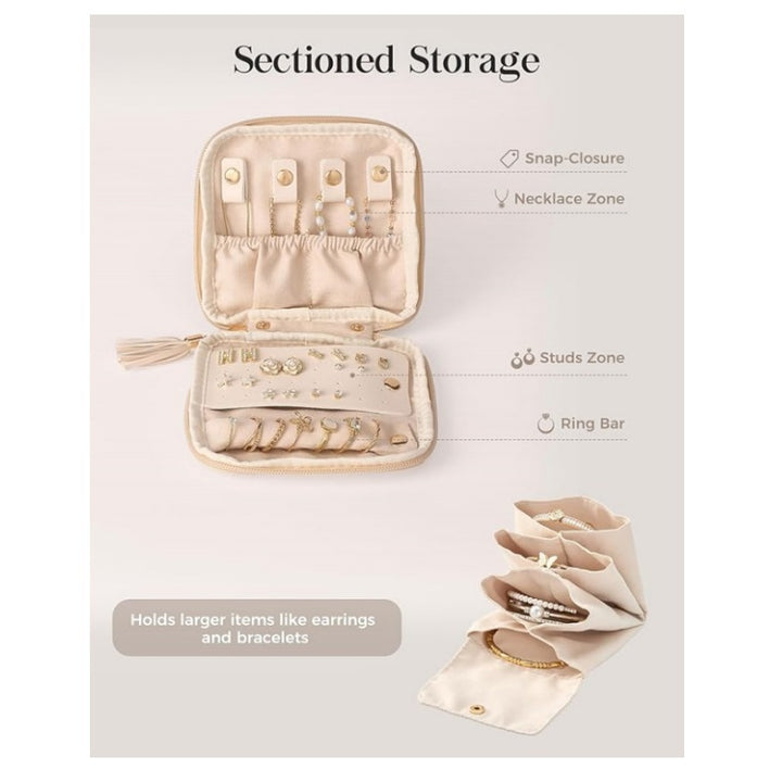 Schmuck-Organizer Tasche mit Multifunktionalem Innenlayout Karnz