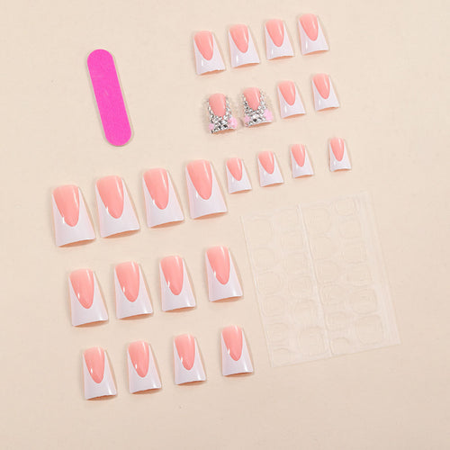 Dekorative 3D Französische Tipp Nagelkunstverlängerungen Karnz
