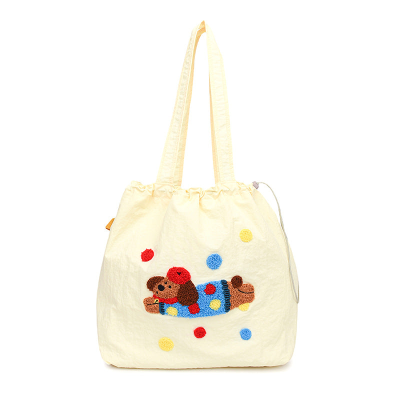 Süße Cartoon-Themen Kordelzug-Tote Tasche